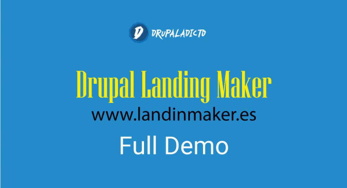 Landing Maker by Drupaladicto Full Demo